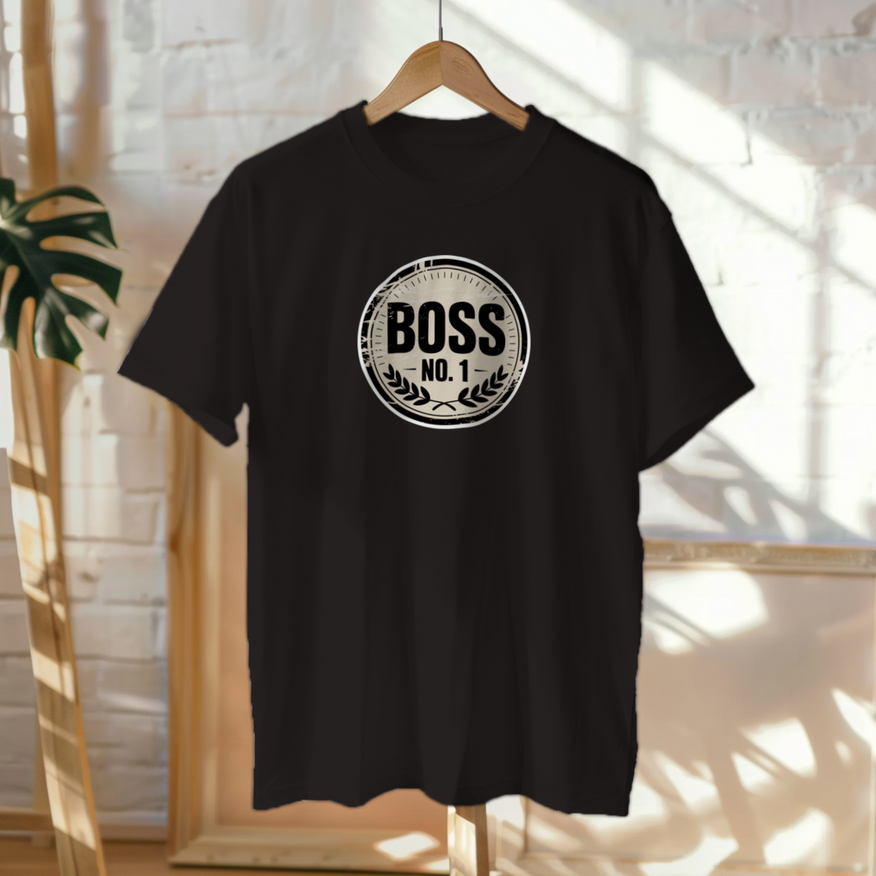 Mustad UNISEX T-särgid "Boss No1"