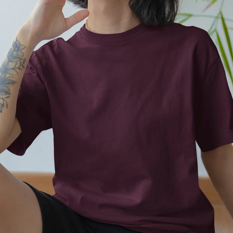 Burgundia UNISEX T-särgid ilma trükita