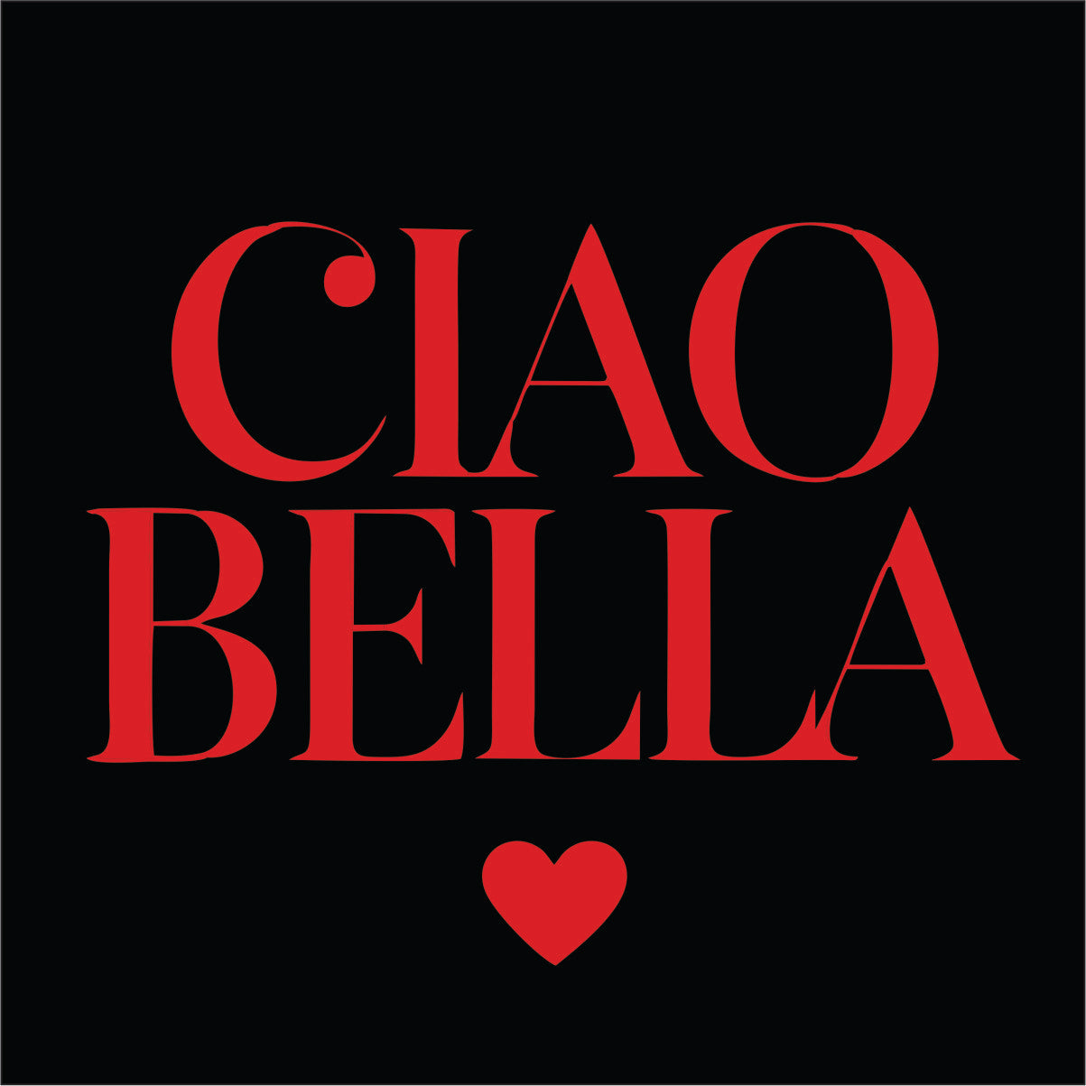 Must UNISEX dressipluus ilma kapuutsita "CIAO BELLA"