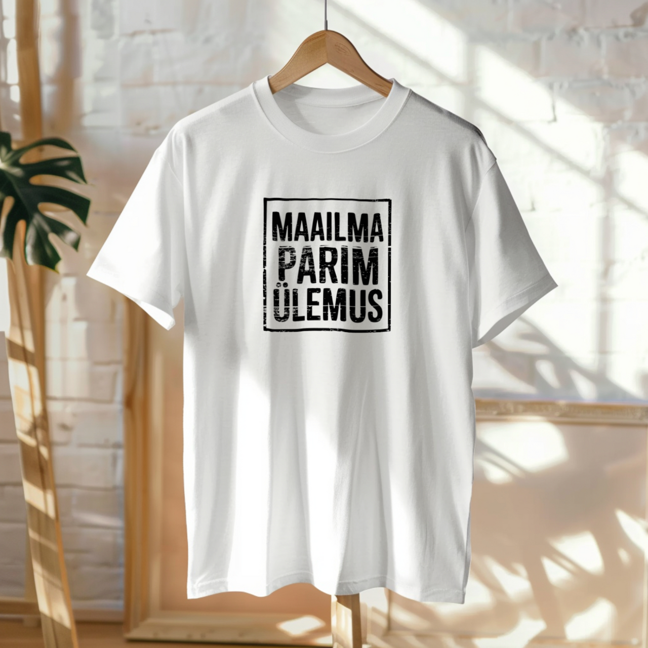 Valged UNISEX T-särgid "Maailma parim ülemu"