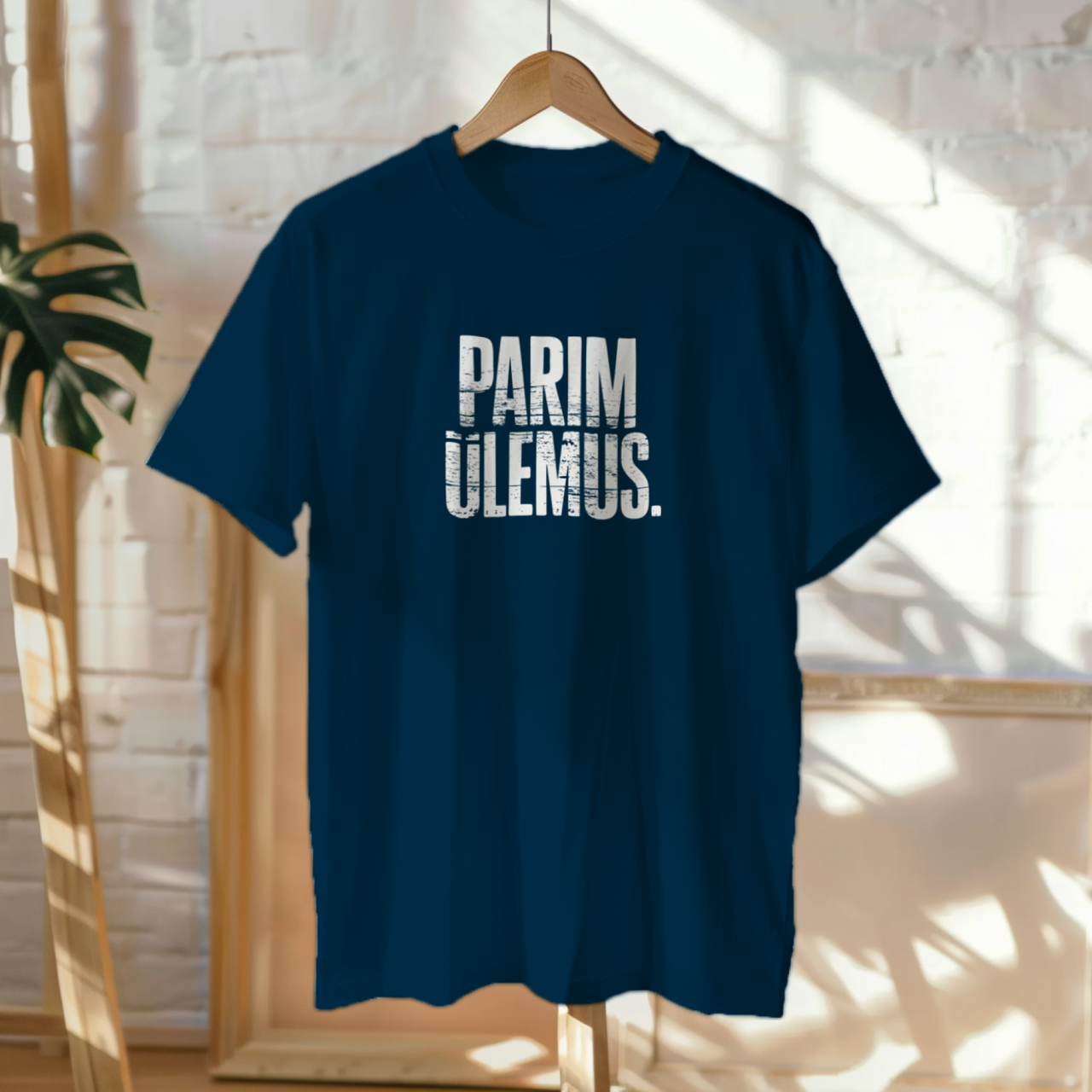 Tumesinised UNISEX T-särgid "Parim ülemus"