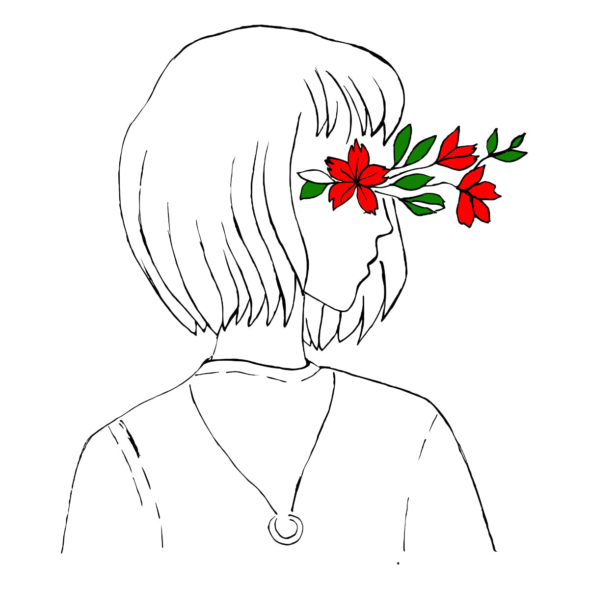 Valge UNISEX T-särk Lillenägemus