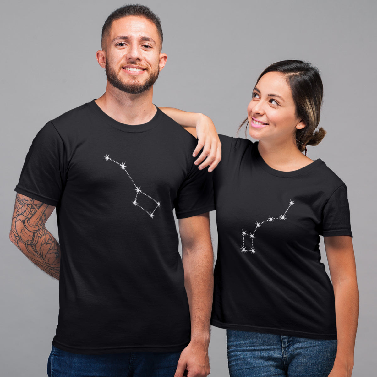 Mustad unisex T-särgid paaridele „Suur Vanker“