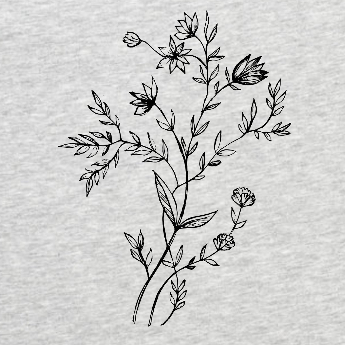 Hall Melange UNISEX T-särk Lilled