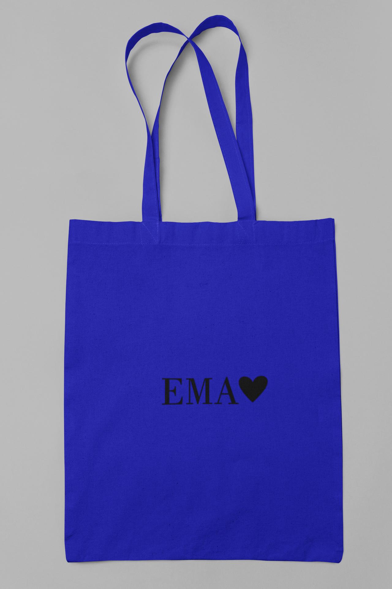 Sinsit värvi puuvillane ostukott "Ema südamega"