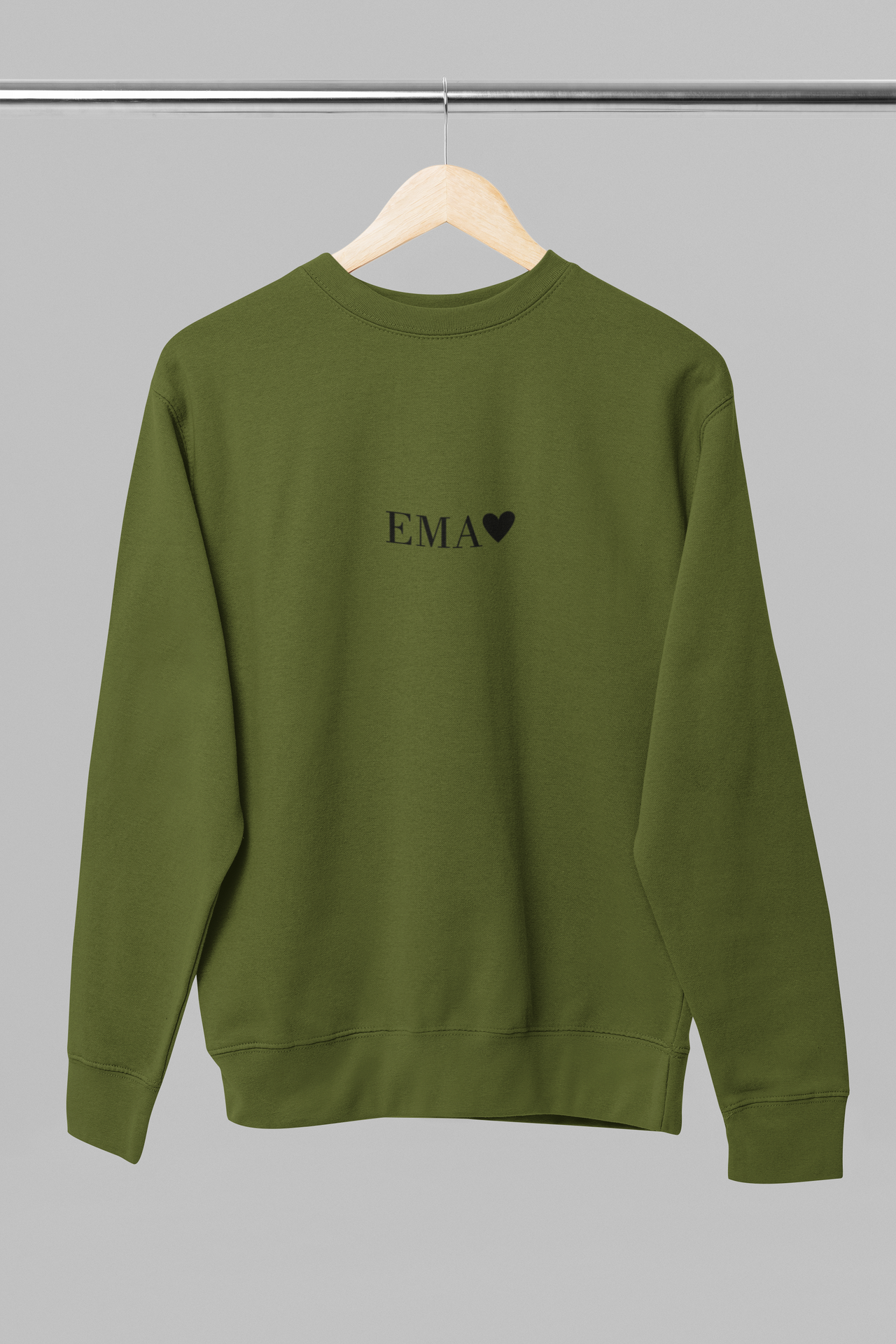Khaki UNISEX dressipluus ilma kapuutsita "Värviline ema"