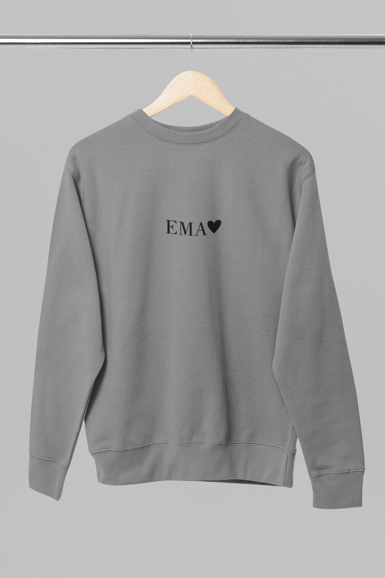 Hall UNISEX dressipluus ilma kapuutsita "Must ema"