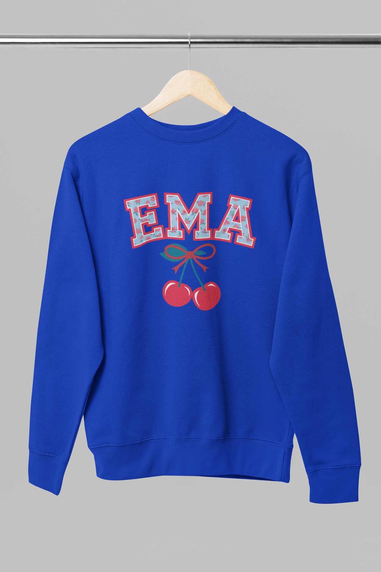 Royal sinine UNISEX dressipluus ilma kapuutsita "Stiilne ema"