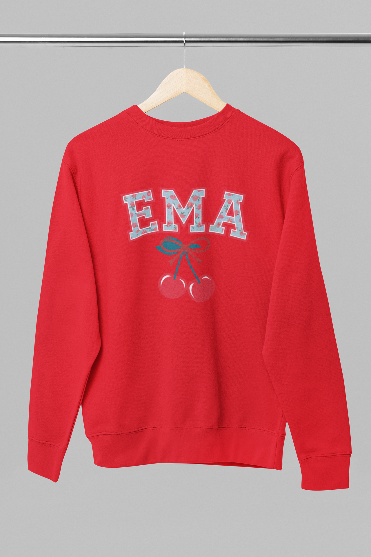 Punane UNISEX dressipluus ilma kapuutsita "Stiilne ema"