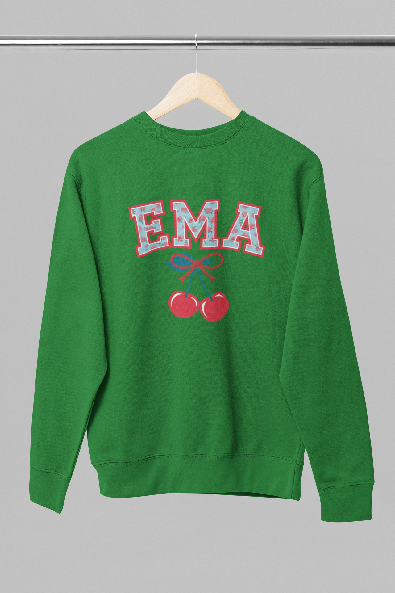 Roheline UNISEX dressipluus ilma kapuutsita "Stiilne ema