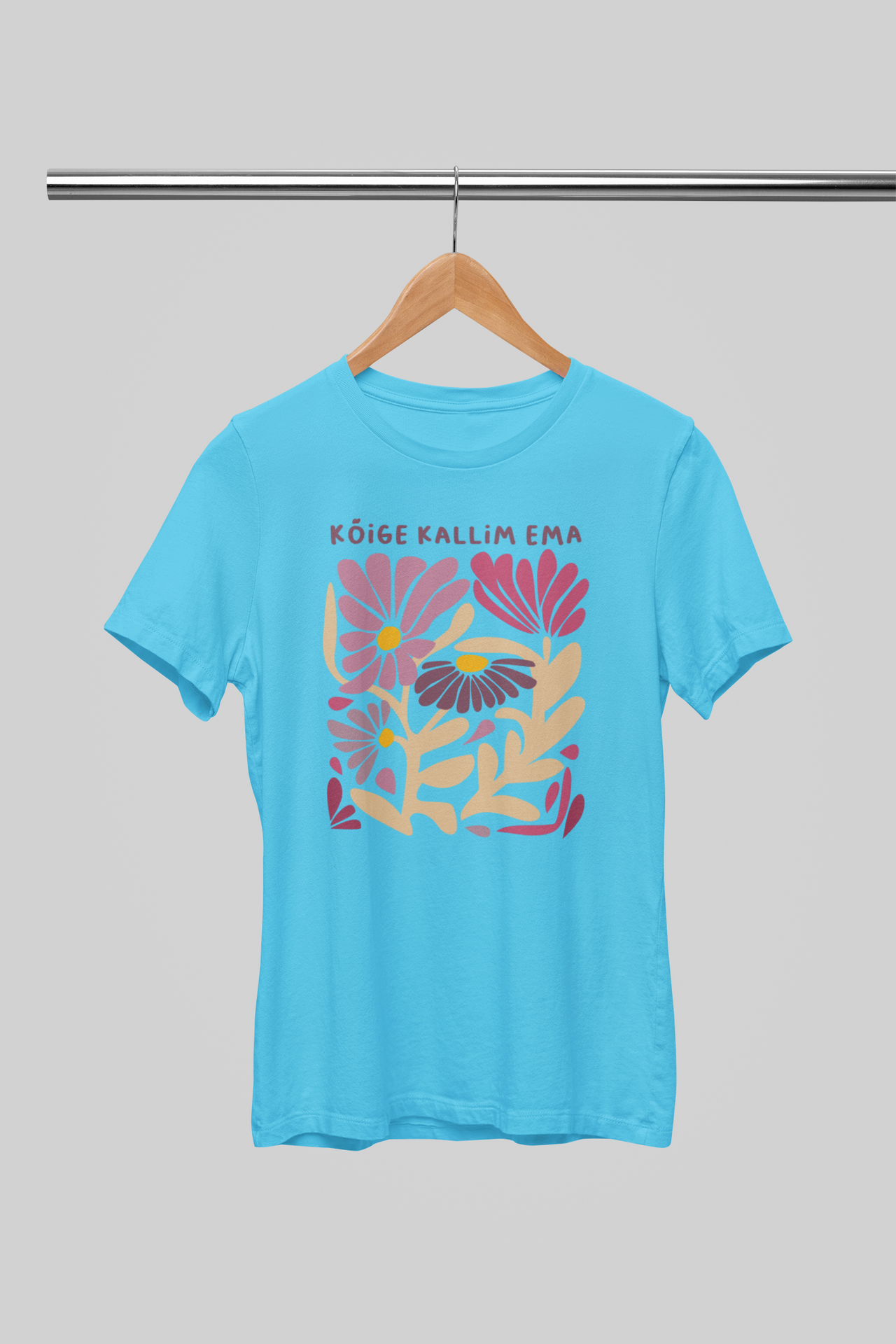 Helesinine UNISEX T-särk "Stiilne ema"
