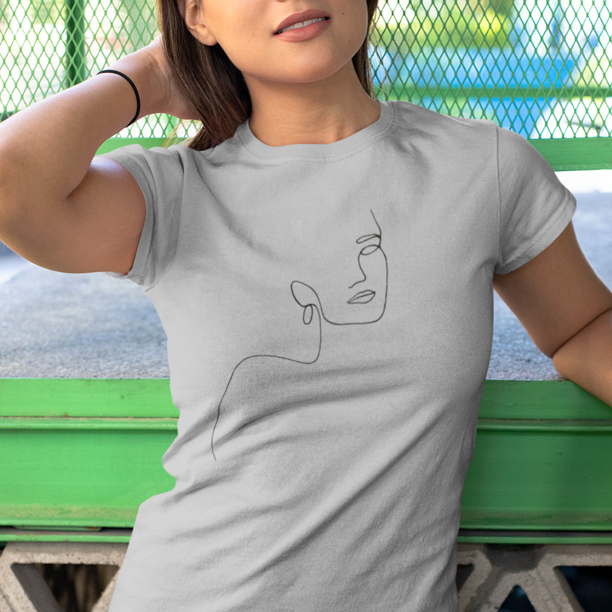 Hall Melange UNISEX T-särk Tüdruk