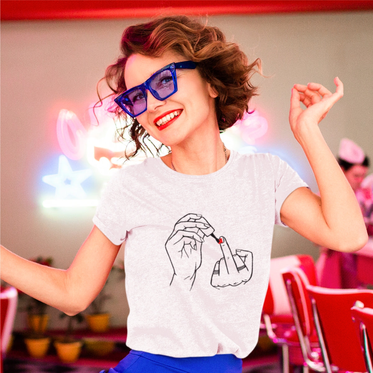 Valge UNISEX T-särk Küünelakk