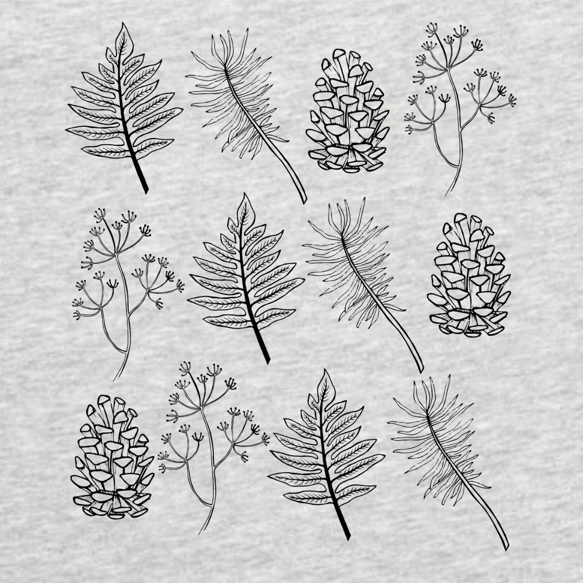 Hall Melange UNISEX T-särk Looduse motiivid