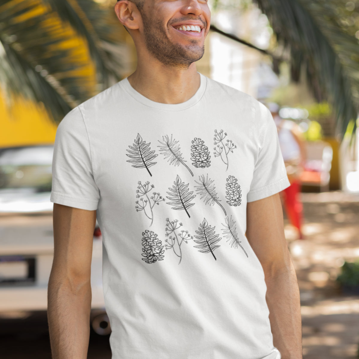 Valge UNISEX T-särk Looduse motiivid