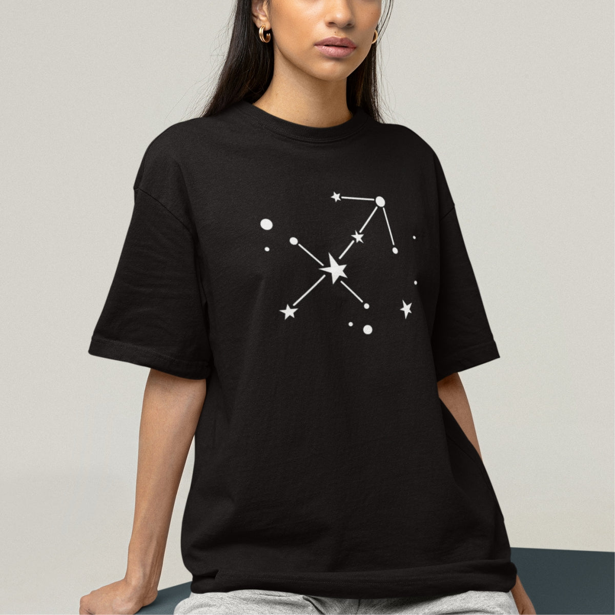 Must UNISEX T-särk Tähtkuju Ambur