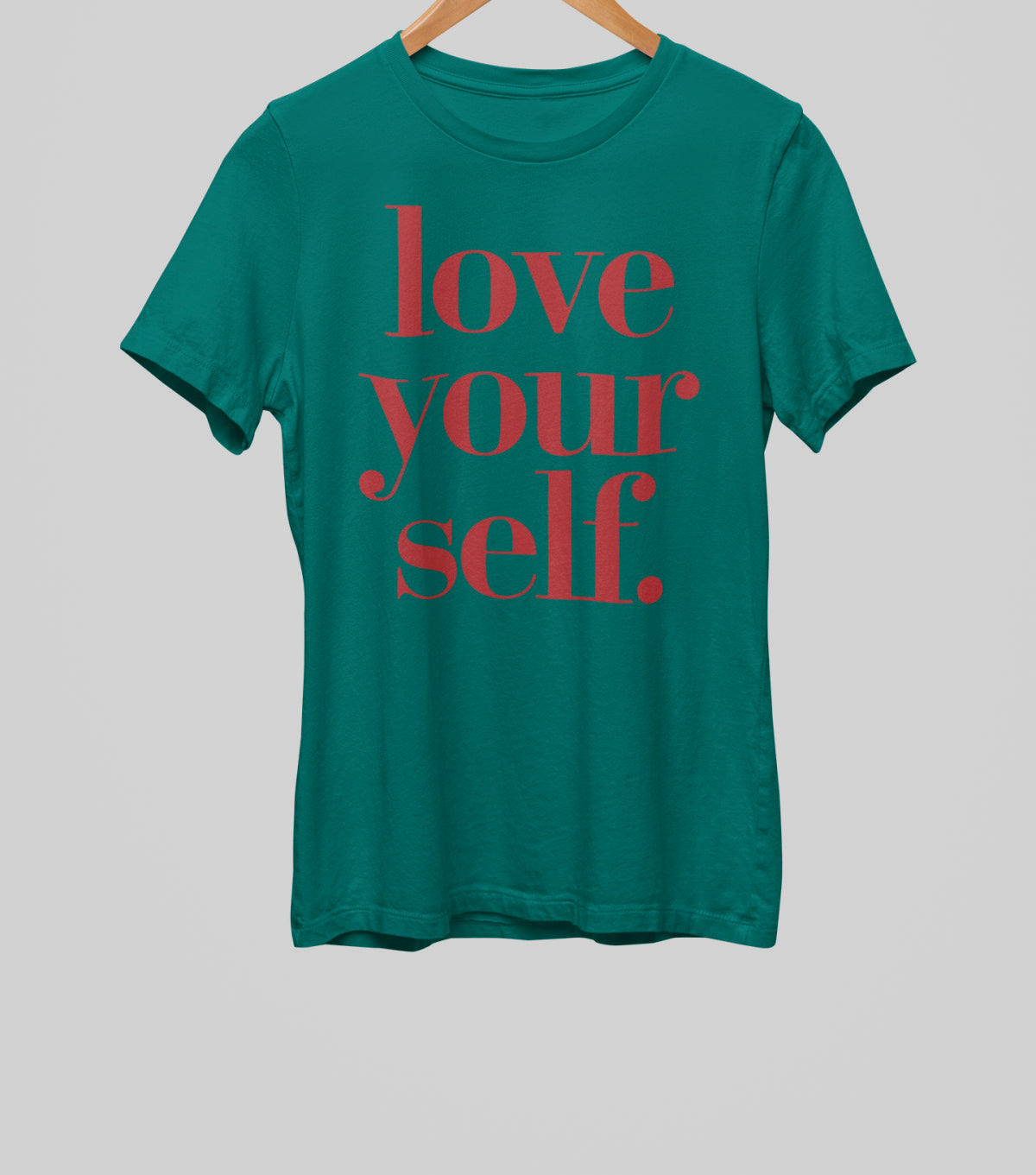Tumedad rohelised UNISEX T-särgid "LOVE YOURSELF"