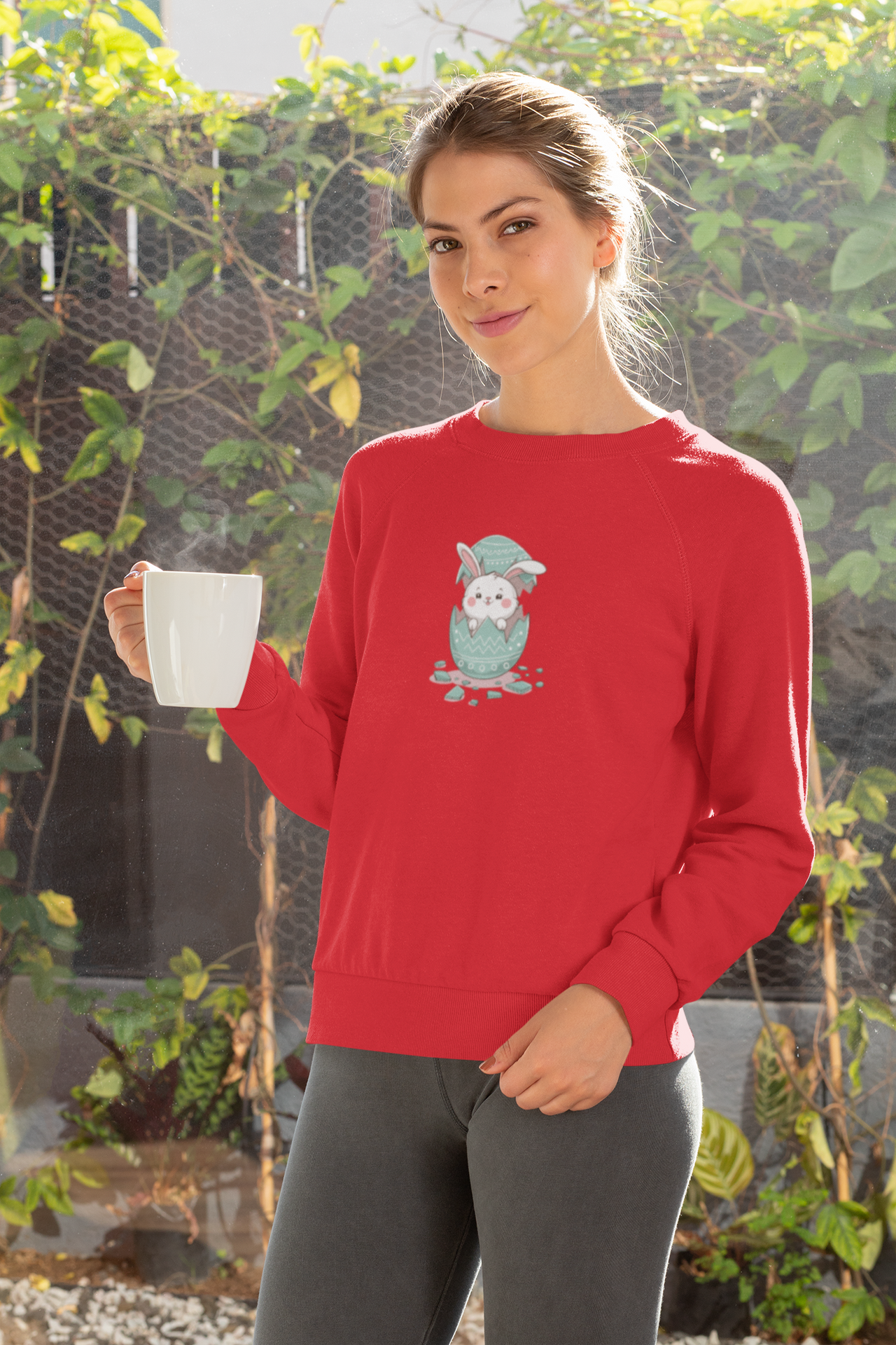 Punane UNISEX dressipluus ilma kapuutsita Lihavõtte üllatus