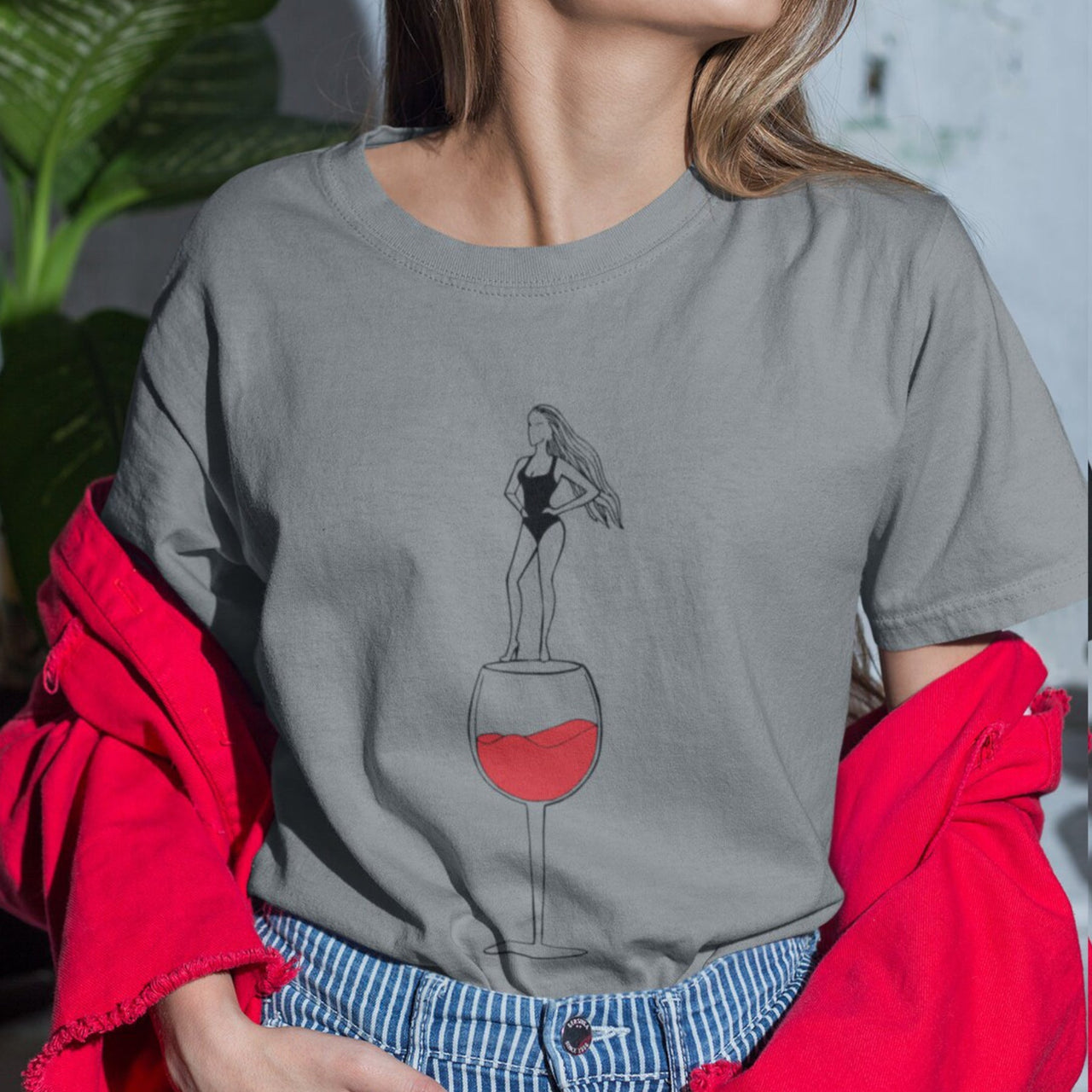 Hall Melange UNISEX T-särk Veinileedi