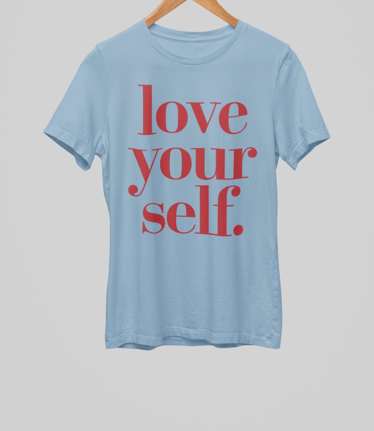 Hallikas-sinakad UNISEX T-särgid "LOVE YOURSELF"