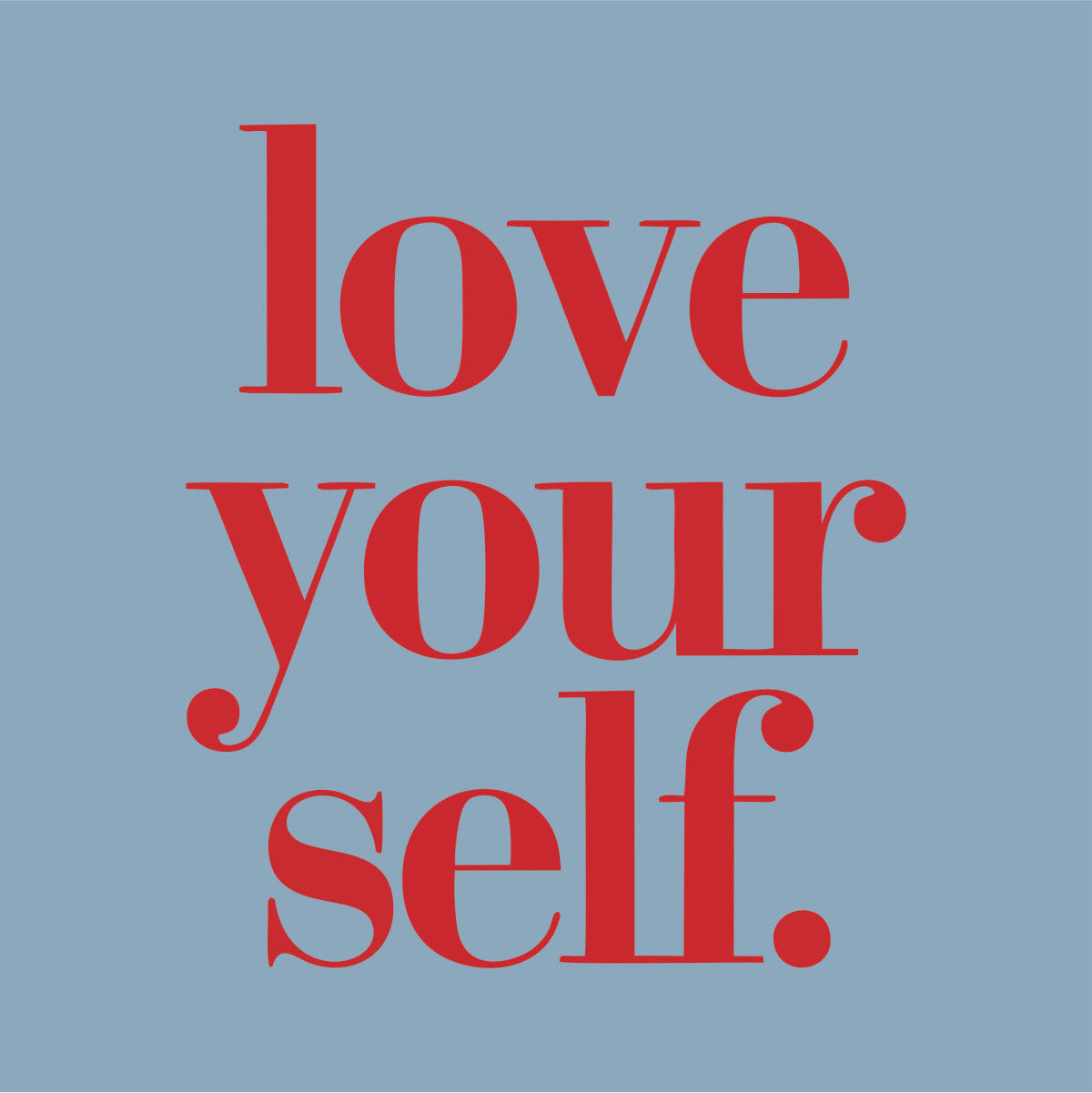 Hallikas-sinakad UNISEX T-särgid "LOVE YOURSELF"